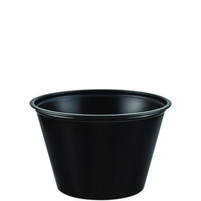 CUP,PLAS SOUFFLE,4OZ,BK